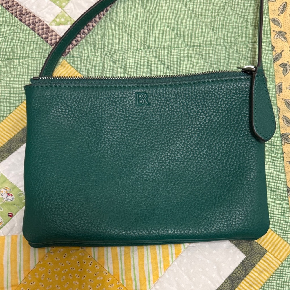 Banana Republic green LEATHER Crossbody Bag